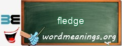 WordMeaning blackboard for fledge